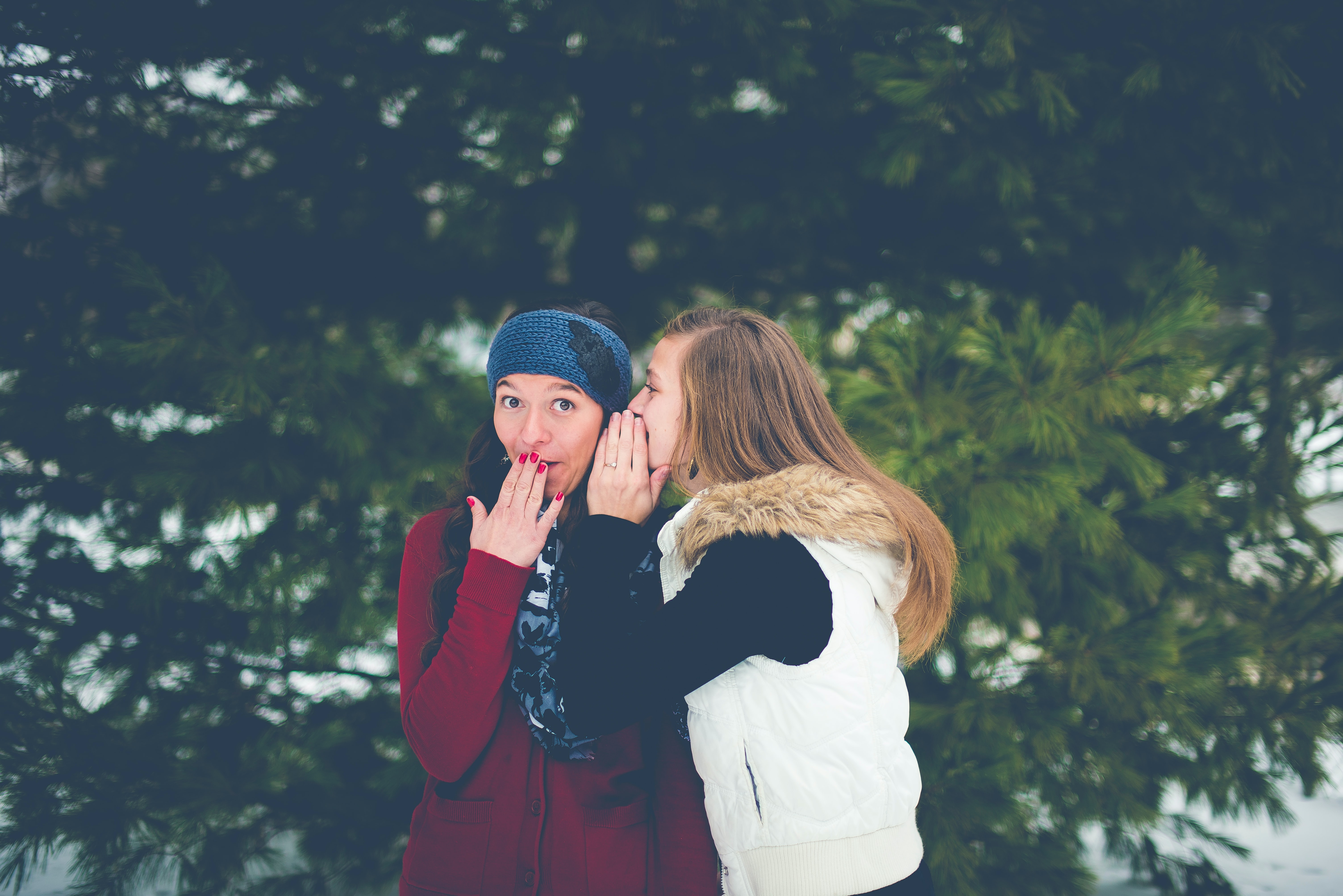 Teenagers gossiping