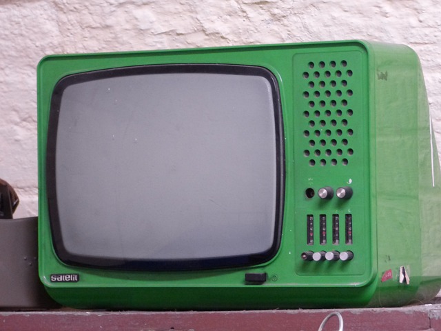 Vintage green tv set