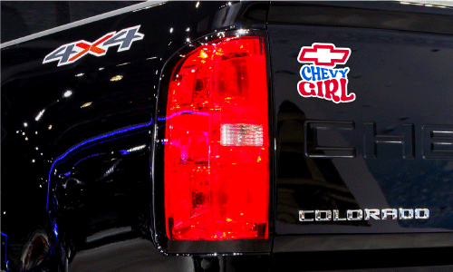 Chevy girl bumper sticker