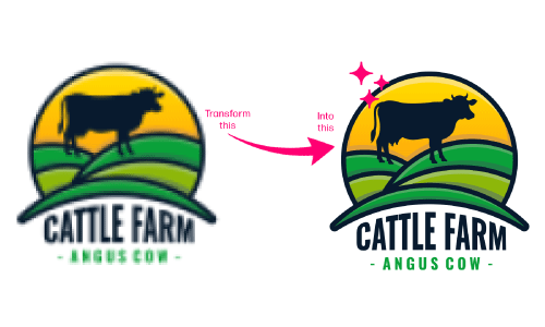 Vectorization Cattle Farm Transform | Decals.com